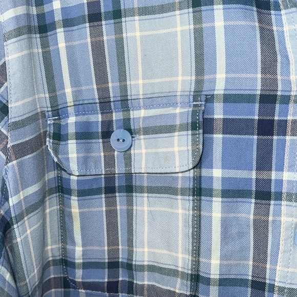 LL Bean Women's Fleeced Lined Cotton Plaid Flannel Shirt Jacket Hooded Size XL - Picture 4 of 9